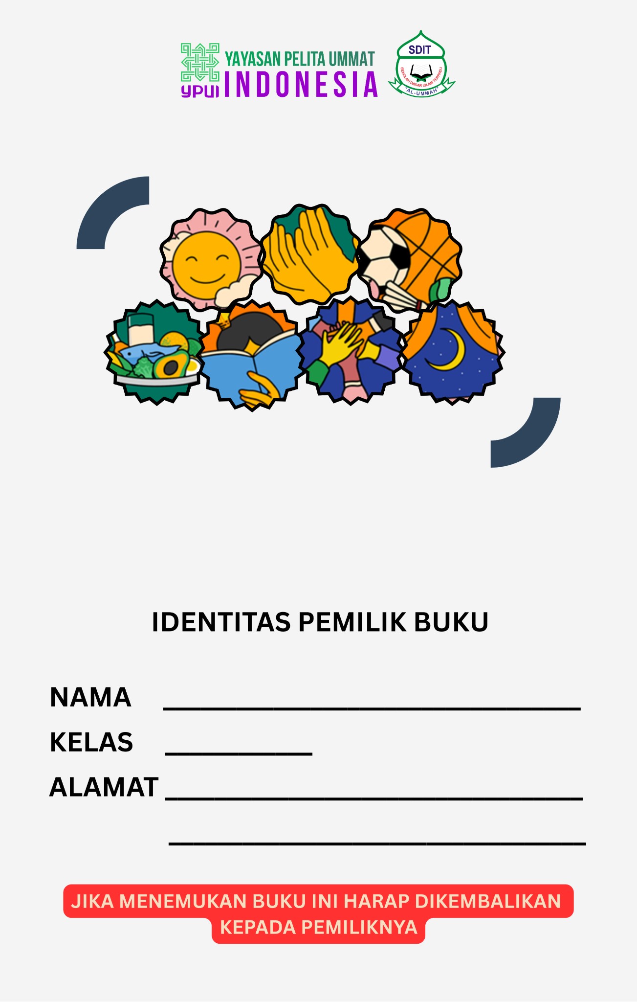 Halaman identitas buku 7 Kebiasaan Santri Hebat SDIT Al-Ummah